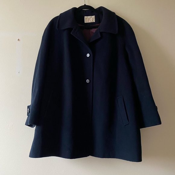 Vintage wool navy pea coat - Picture 3 of 9